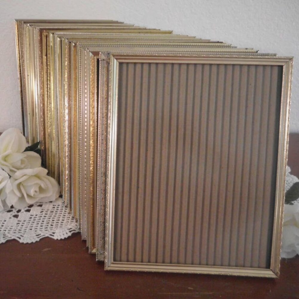Vintage Gold Metal Picture Frame 8 x 10